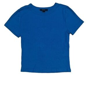 Blue baby tee / crop top from Forever 21